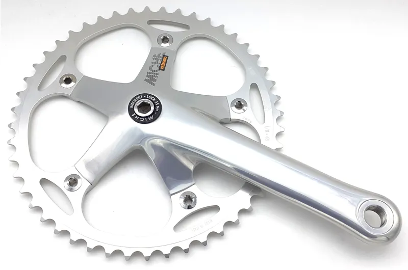 Miche Pista Pr1mato 165mm 48Tooth Track Chainset in Silver NOS