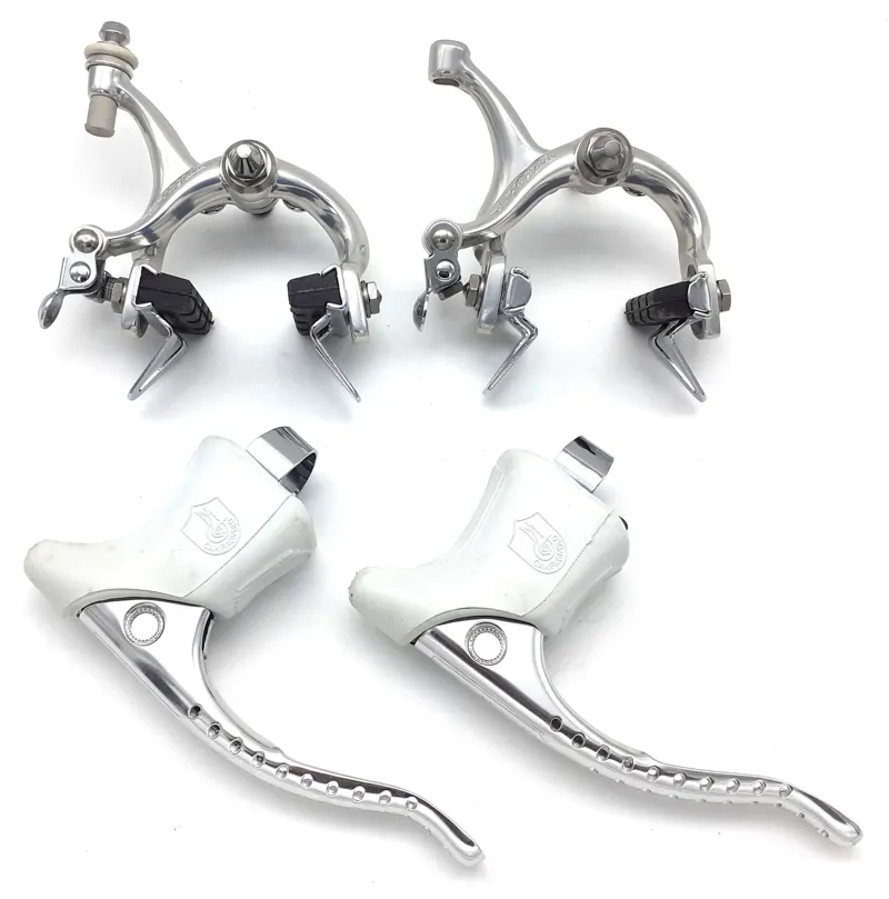 Campagnolo Victory Full Brake Set In Silver with White Hoods NOS Shop Soiled