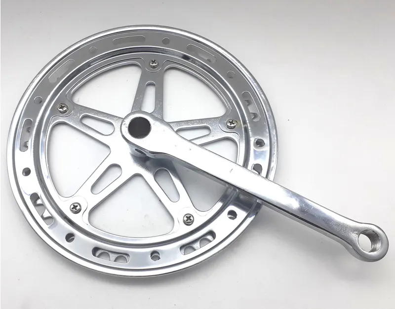 YSC Taiwan Cottered Crank 46T with Trouser Guard in Chrome Steel Shop Soiled