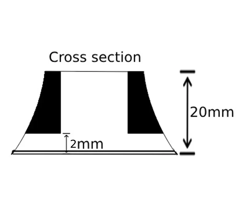 Tange Seiki Alloy 20mm 2mm Recess Conical Shape 1-1/8 Headset Cover in Peened Black-1