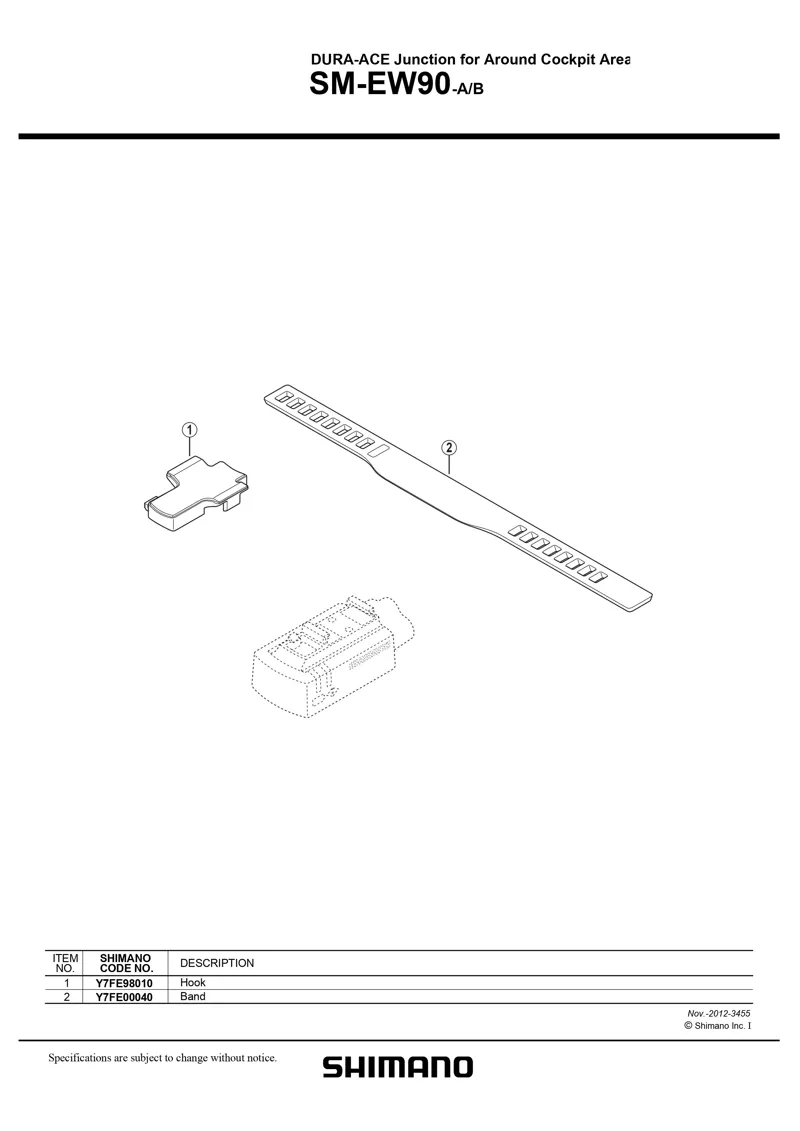 Shimano SM-EW90A Band Clip in Black-2