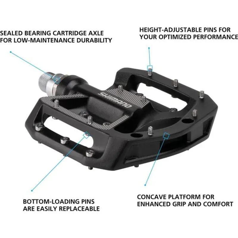 Shimano GR500 MTB Flat Pedals Black-1