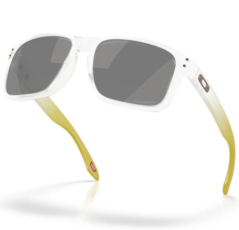 Oakley Holbrook in Matte Clear Frame with Prizm Black Polarized Lens-6