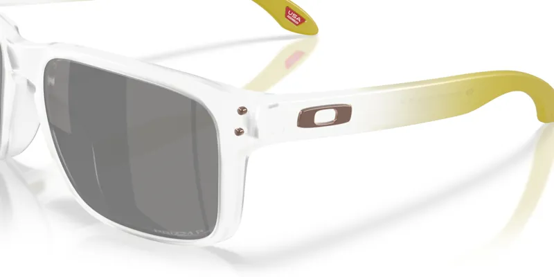 Oakley Holbrook in Matte Clear Frame with Prizm Black Polarized Lens-5