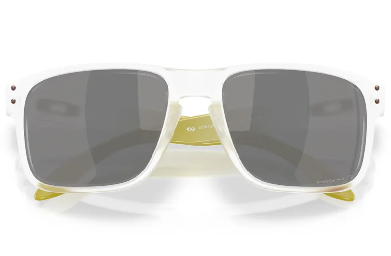 Oakley Holbrook in Matte Clear Frame with Prizm Black Polarized Lens-3
