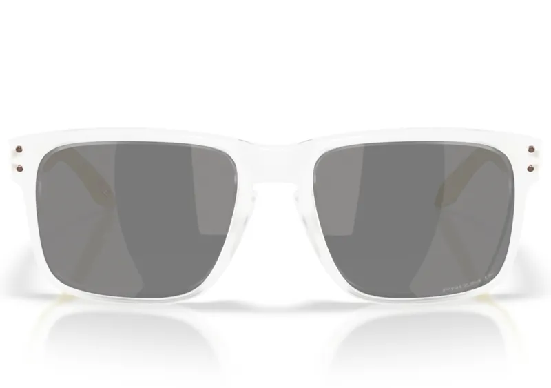 Oakley Holbrook in Matte Clear Frame with Prizm Black Polarized Lens-2