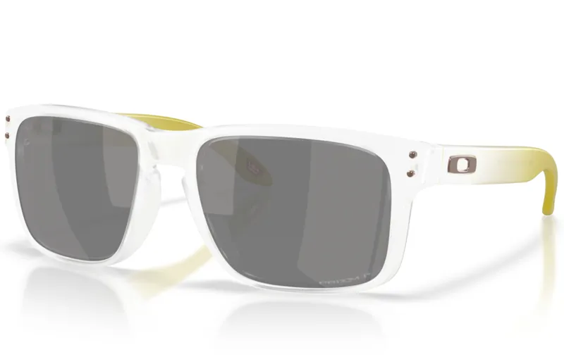 Oakley Holbrook in Matte Clear Frame with Prizm Black Polarized Lens-1