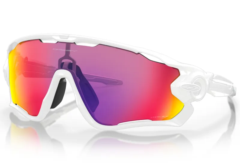 Oakley Jawbreaker in Polished White Frame with Prizm Road Red Lens-1