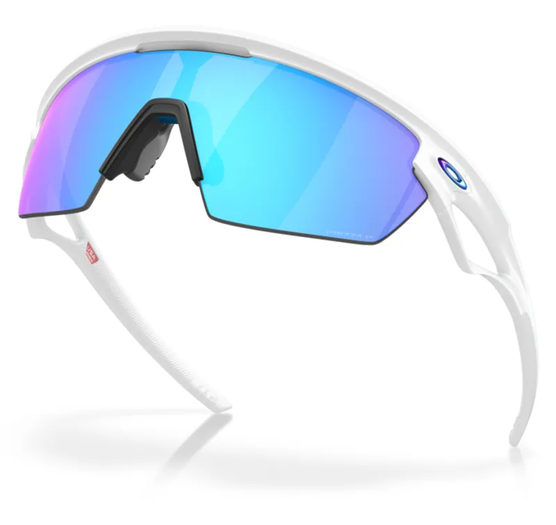 Oakley Sphaera Glasses in Matt White with Prizm Saphire Polarized Lens-4