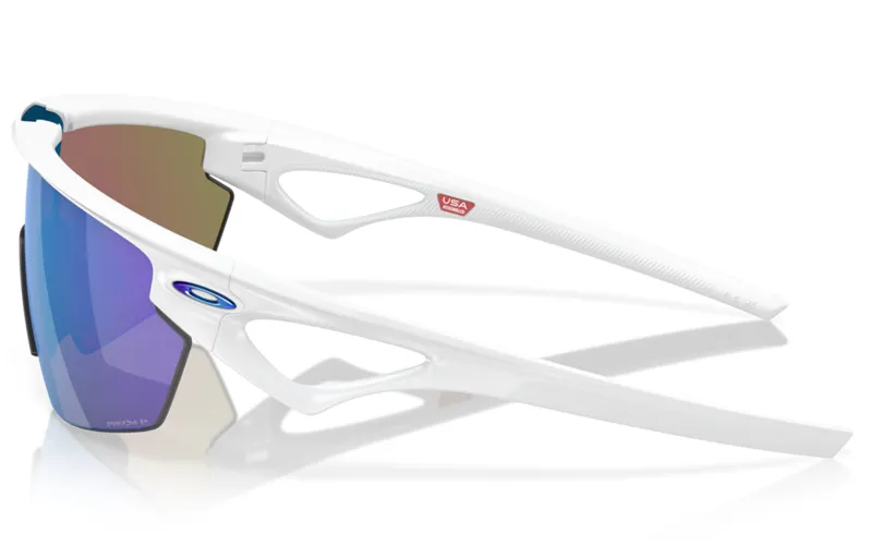 Oakley Sphaera Glasses in Matt White with Prizm Saphire Polarized Lens-6