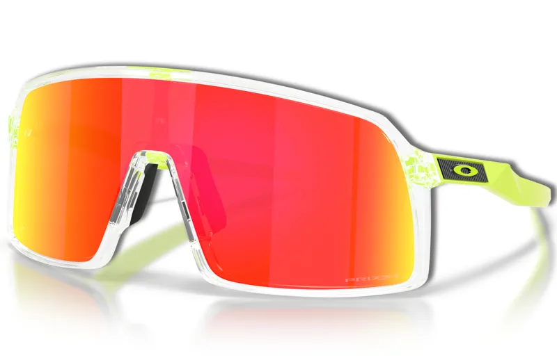Oakley Sutro Pop Collection in Clear Frame With Prizm Ruby Lens