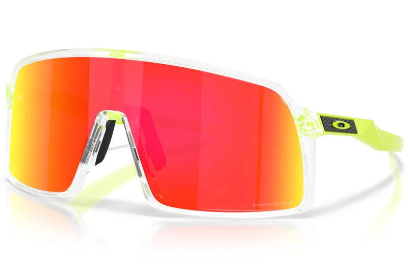 Oakley Sutro Pop Collection in Clear Frame With Prizm Ruby Lens-1