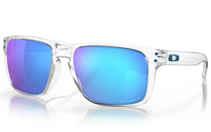 Oakley Holbrook XL in Polished Clear Frame with Prizm Saphire Polarized Lens