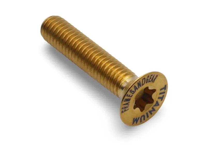 Framesandgear Titanium Countersunk Top Cap Bolt in Gold-3