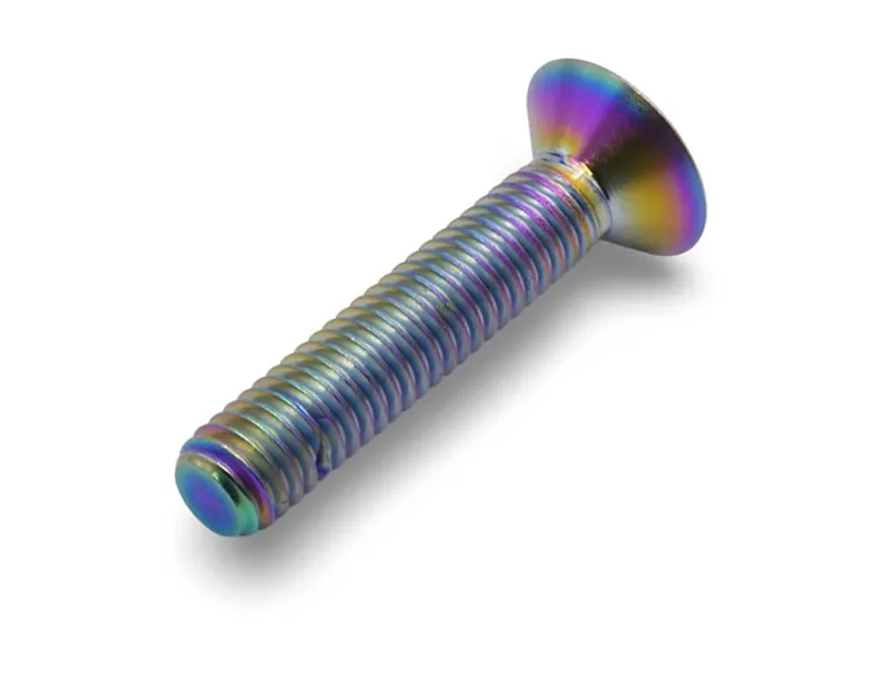 Framesandgear Titanium Countersunk Top Cap Bolt in Oil Slick-2