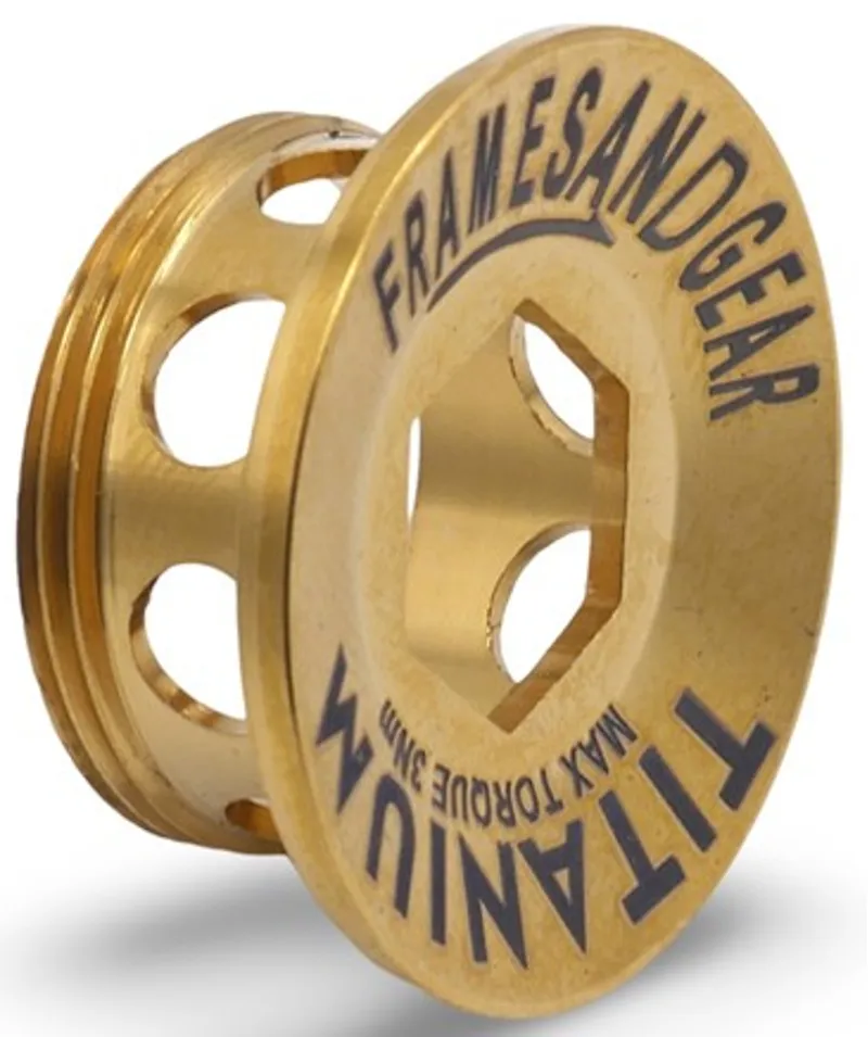 Framesandgear Titanium Crank Arm Cover Bolt in Gold