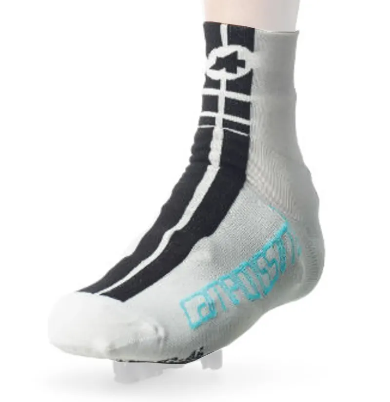 Assos Mille Shoecover Over Sock in White size 39-42