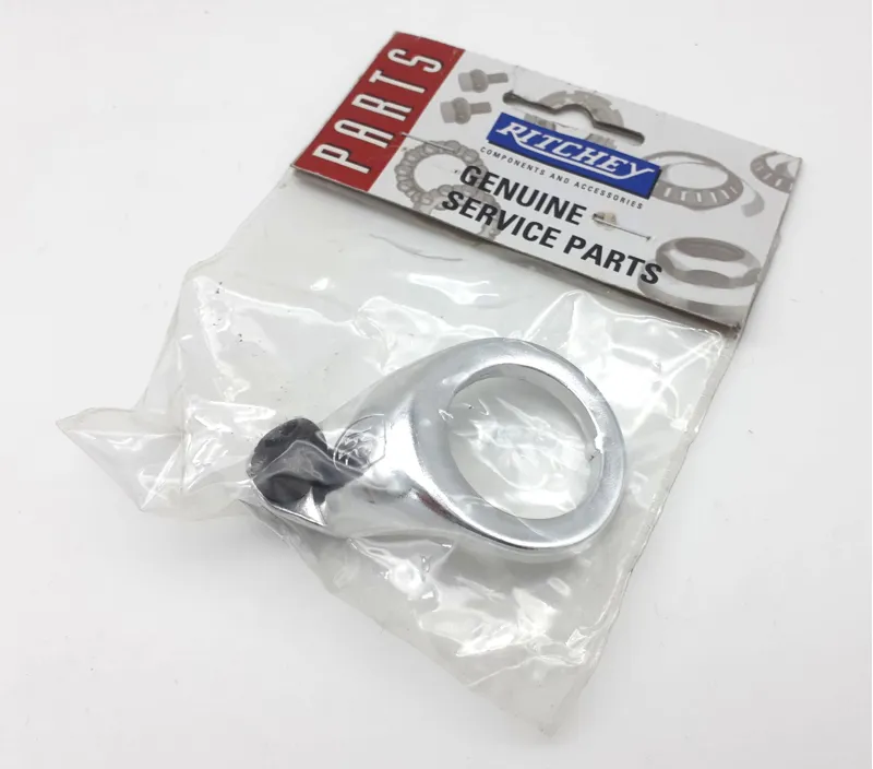 Ritchey Front Headset Brake Cable Stop  1 1/8 slotted 28.6 in Silver NOS-1