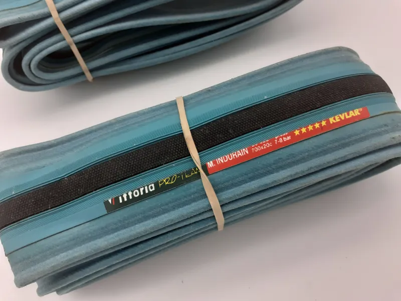 Vittoria Pro Team 5 Star Miguel Indurain Green Clincher Pair of 20c Tyres-2