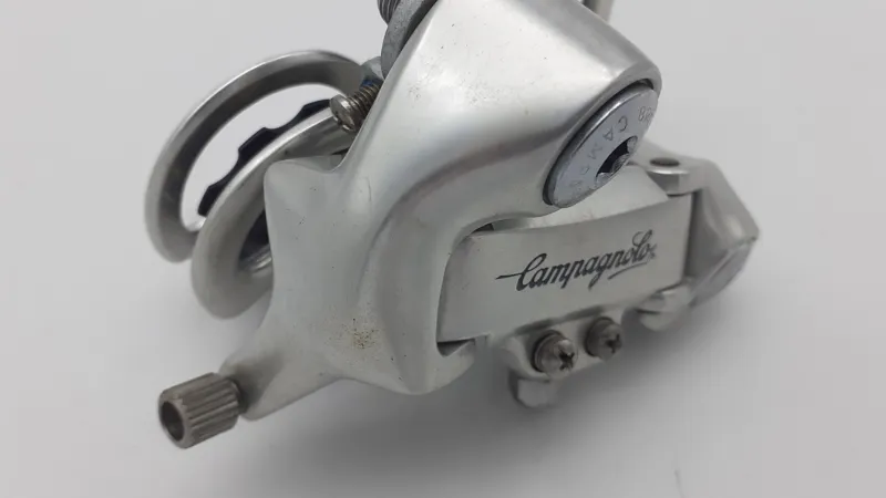 Campagnolo Croce d'Aune R010 Style 8 Speed Rear Derailleur in Silver NOS 1991 Shop Soiled-4