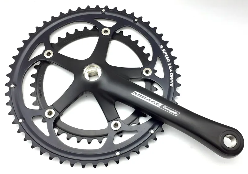 Campagnolo Mirage Exa Drive 172.5mm 52/39T Chainset in Black Shop Soiled