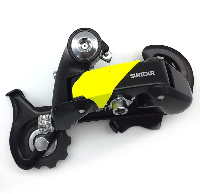 Suntour X-1 CR00-GXB Rear Derailleur with Yellow Clip in Black NOS 1989