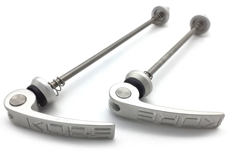 Kore Titanium MTB Quick Release Skewer Set in Silver