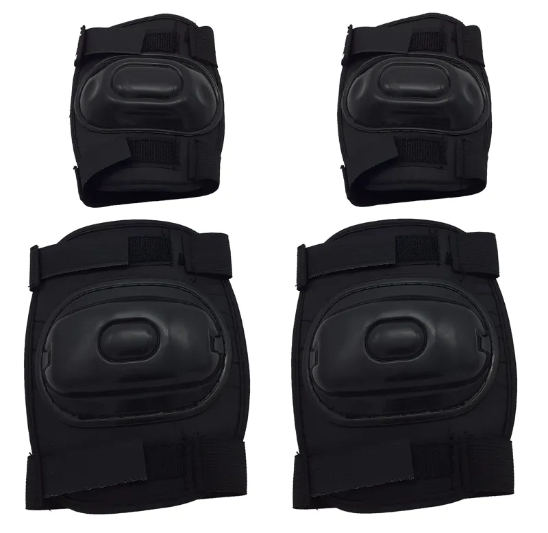 Childrens Knee and Elbow Pad Set in Black