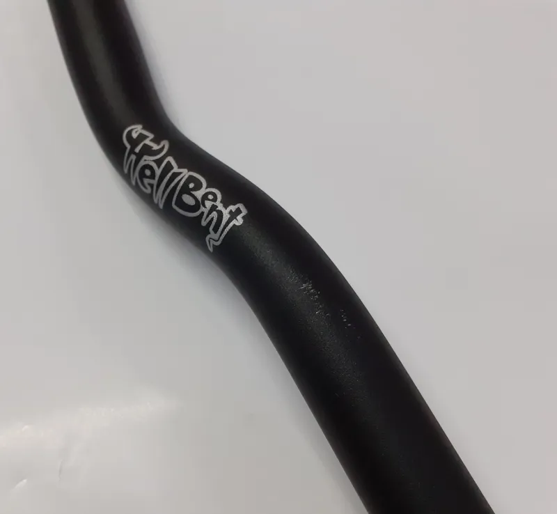 Titec Hell Bent 1.5 Inch Rise 673mm with 25.4mm Clamp Handlebar In Black Shop Soiled-1
