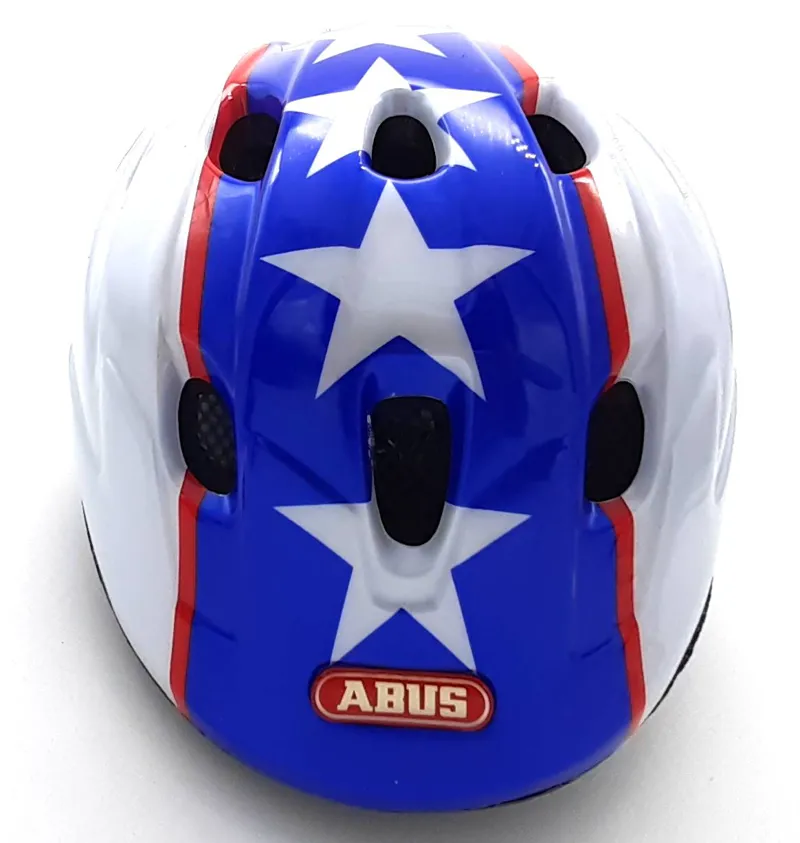Abus New Piccolino II 48-54cm Childs Helmet in White/Blue Stars NOS-1