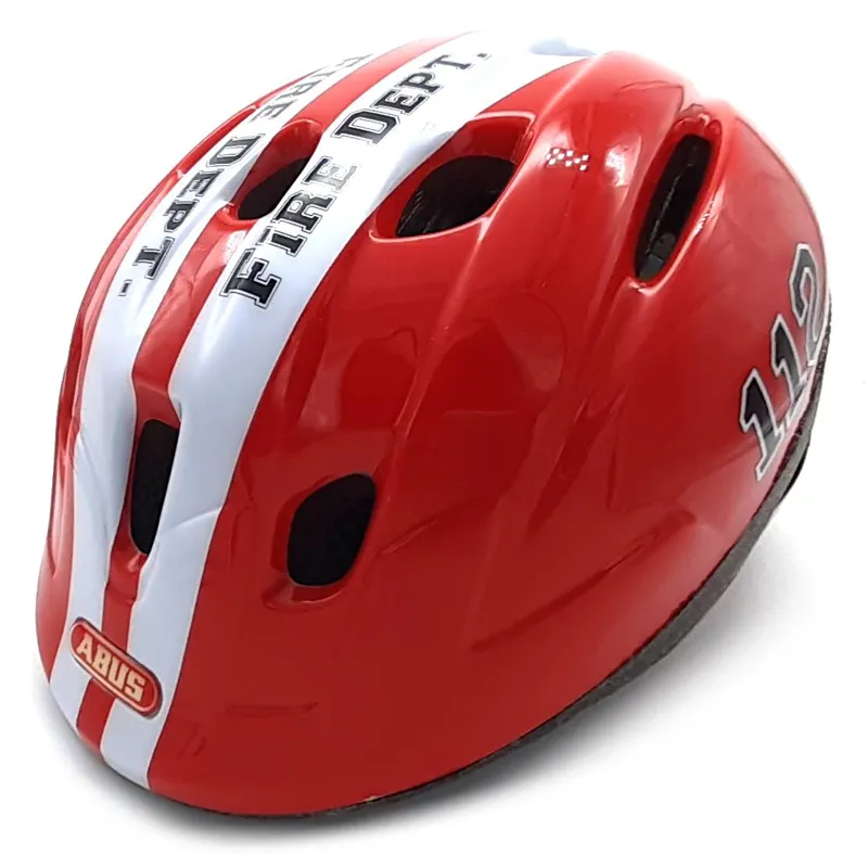 Abus New Piccolino II 48-54cm Childs Helmet in Red Fire Dept. NOS