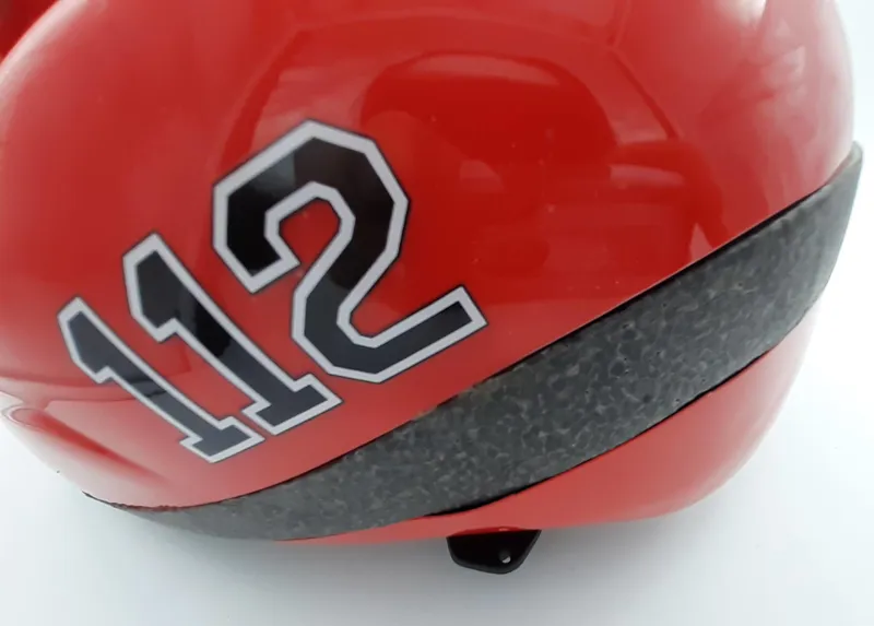 Abus New Piccolino II 48-54cm Childs Helmet in Red Fire Dept. NOS-2