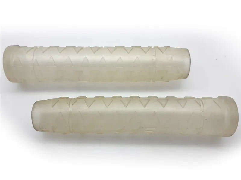 AME Tri-Star Pure Vulcathene Grips in Clear Retro 1990s NOS-1