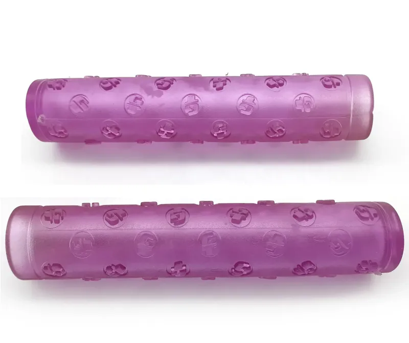 GT Logo Mountain Racing Grips in Transparent Purple Retro 1990s NOS