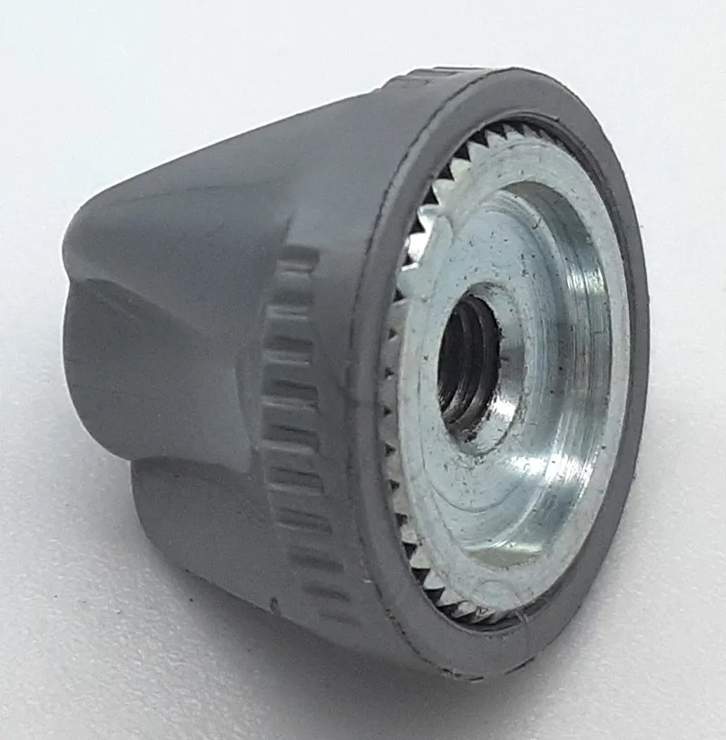 Triple Twisted Quick Release Skewer Nut in Grey NOS-1