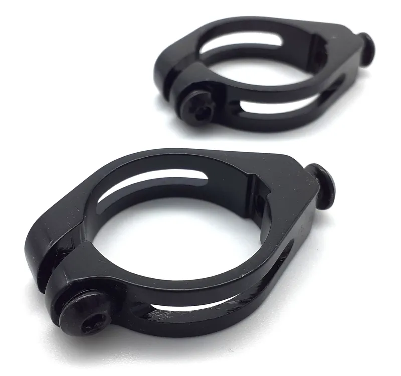 Specialized 30.9mm Seatpost Bottle Cage Clamps Pair in Black
