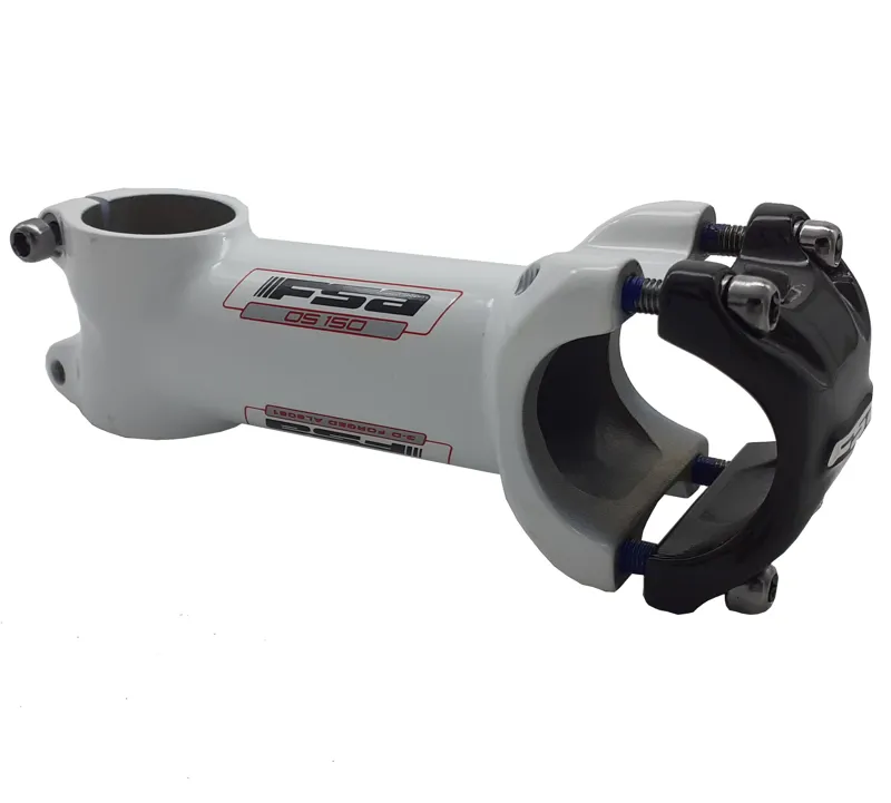 FSA OS-150 Aluminium with Carbon Face Plate Stem 110mm in White-1