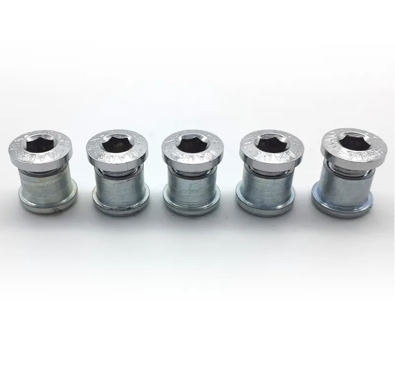 Miche Double Chainring Bolts Pack of 5 in Chrome Steel Vintage