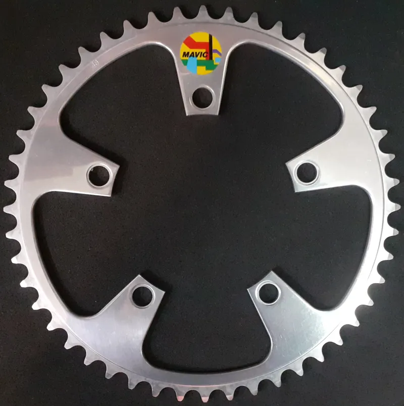 Mavic V.T.T 637 Outer 5 Bolt 110BCD 48 Tooth Chainring in Silver-1