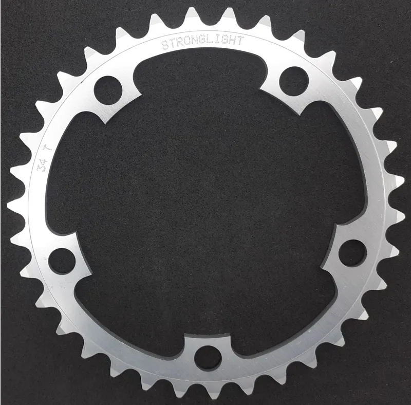 Stronglight Dural 5083 5 Bolt 110mm 34Tooth Chainring in Silver-1