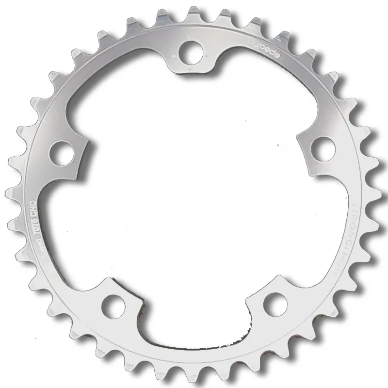 Stronglight Zicral 7075 5 Bolt 110mm BCD Campagnolo 9/10 Compatible 36t Chainring in Silver