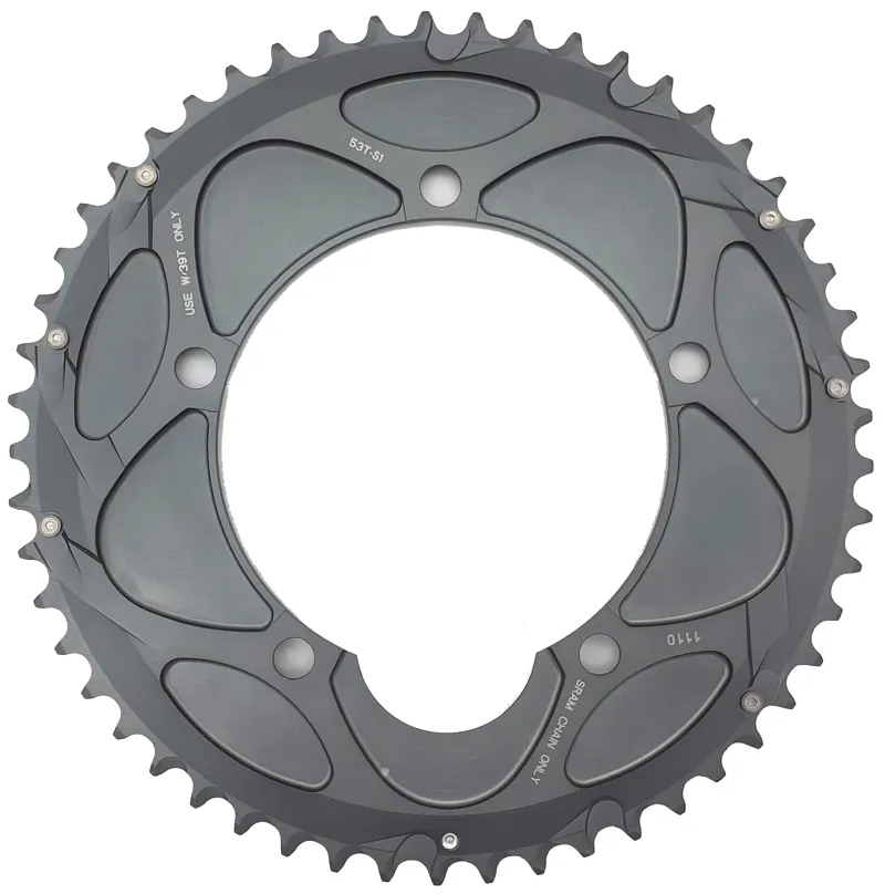 Sram Red TT Road 130BCD 53T Chainring in Grey-1