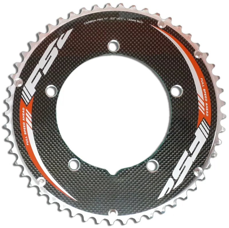 FSA K-Force TT Carbon 130BCD 53T Chainring in Carbon Weave