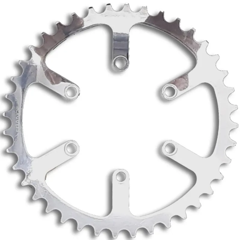Specialites TA Cyclotouriste 6 Bolt 80BCD Chainring 40T in Silver NOS Shop Soiled