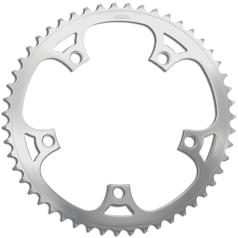 Miche 5 Bolt 135BCD 51 Tooth Chainring in Silver Shop Soiled