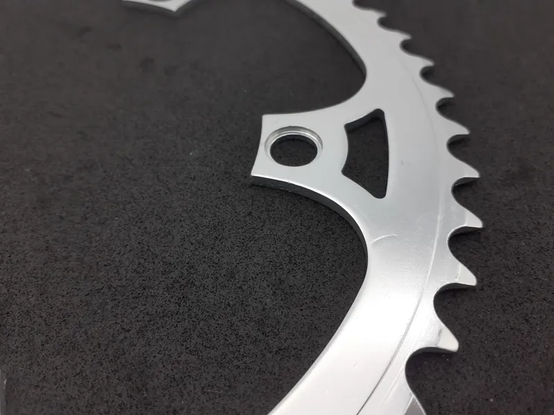 Miche 5 Bolt 135BCD 51 Tooth Chainring in Silver Shop Soiled-3