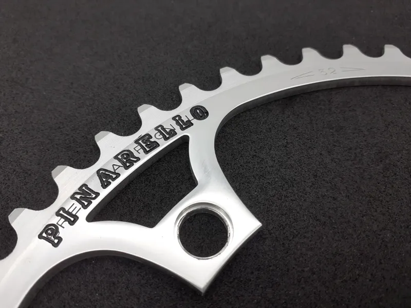 Campagnolo Brev Pantographed Pinarello 5 Bolt 144BCD 52 Tooth Chainring in Silver-2