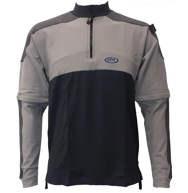 Northwave Removable Zip Off Sleeve Jersey in Grey/Black size Large