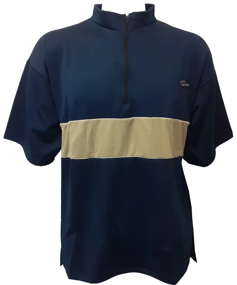 Lusso Loose Fit Fleeced Cycling Jersey in Dark Blue size XL