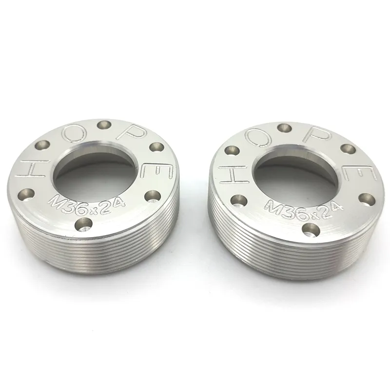 Hope Italian Thread Cups for Square Taper Bottom Bracket in Silver